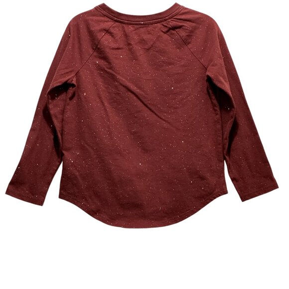 Girls Burgundy Sparkle Top Size:5T - Picture 2 of 3